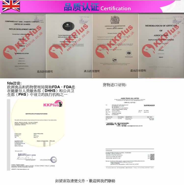 KKPlus持久液 英國持久液 英國KKPlus持久液 持久噴劑 延時噴劑